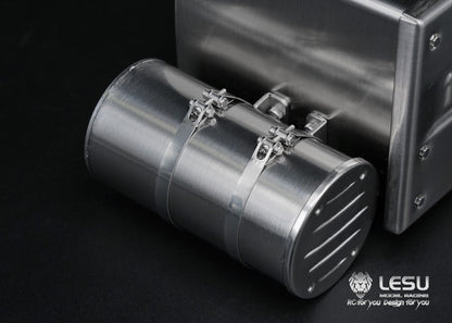 1/14 truck toy simulation exhaust V8 with gas tank model G-6142 Tamiya tractor upgrade accessories LESU