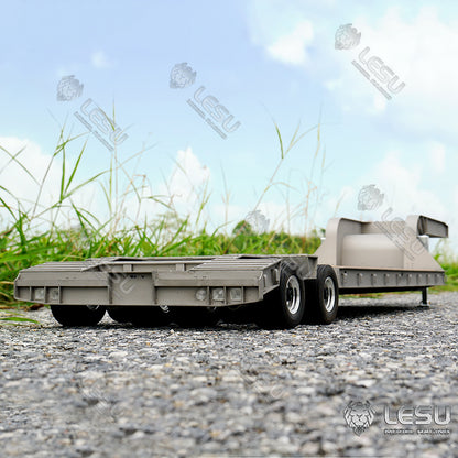 LESU 1/14 Tamiya Truck Engineering Trailer Metal Small Wheel Semi-trailer LS-A0005