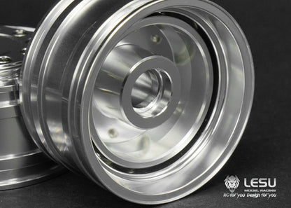1/14 truck aluminum alloy wheel Tamiya tractor W-2043 wide wheel 10 holes oval front wheel model LESU