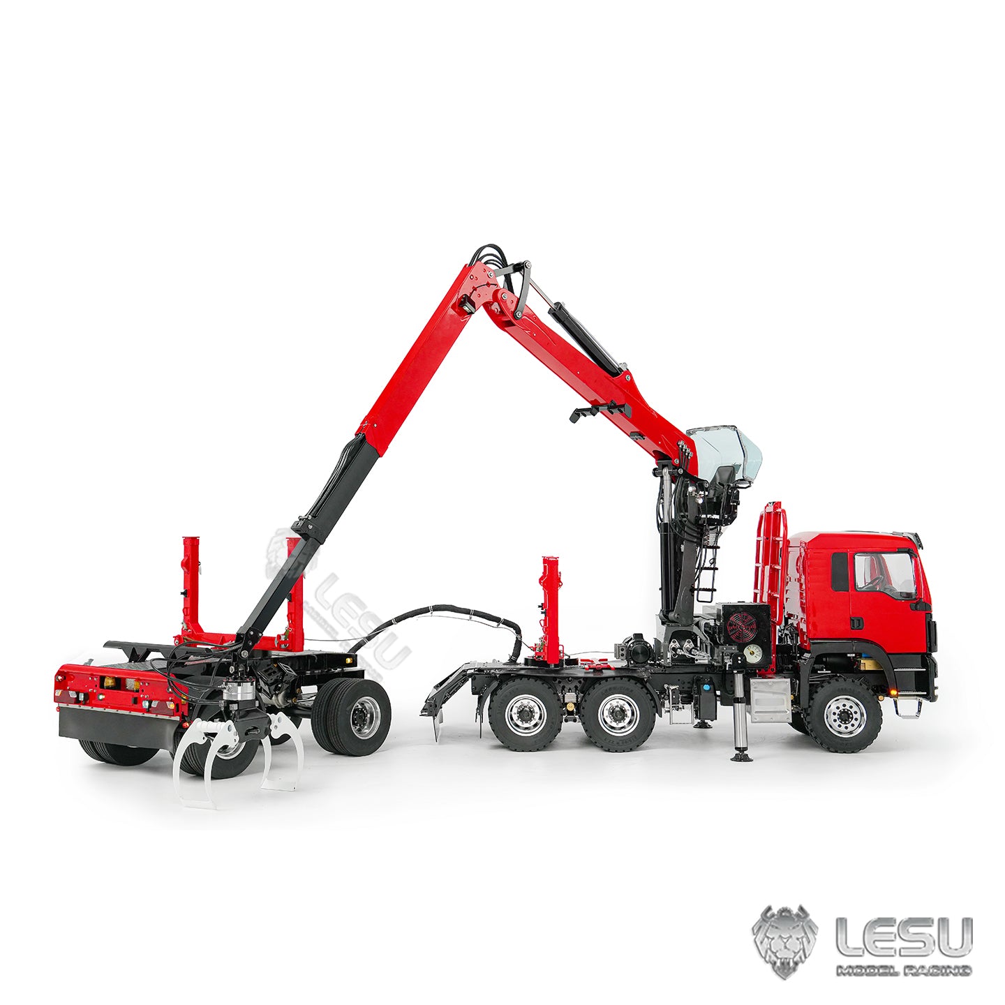LESU 1/14 Truck-Mounted Log Grabber with Rotating Hydraulic Timber Crane - Simulation Engineering Vehicle LS-Z0073
