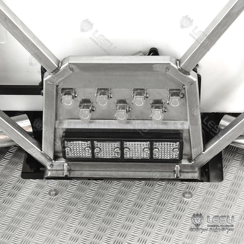 1/14 truck Tamiya tractor truck model toy FH16 exhaust double chimney with lighting wire rack set through hole
