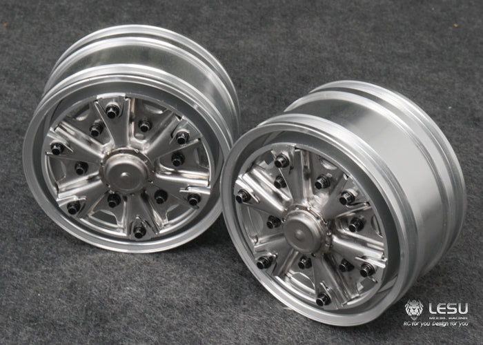 1/14 American truck front wheel hub aluminum alloy material W-2045 King tractor global route and other upgrades LESU