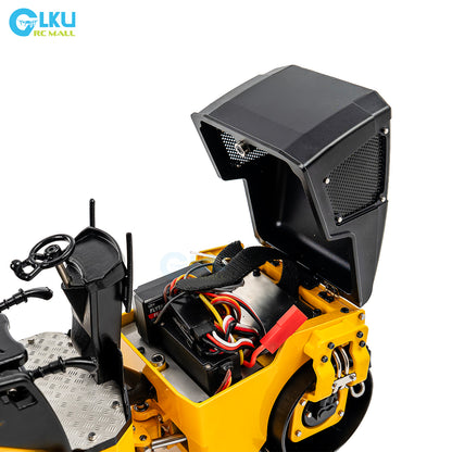 BOMAG 120AD RC 1/14 Metal Desktop Miniature Dual Drive Dual Vibration Small Road Roller Model Toy