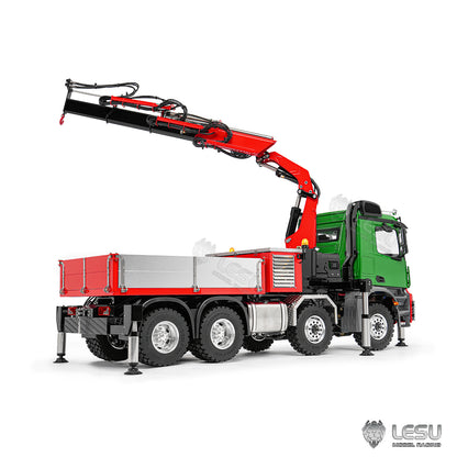 1/14 8×8 loader truck models 3348 and 3363 with truck‑mounted crane, can be fitted with LS‑Z0080 extension jib by LESU.