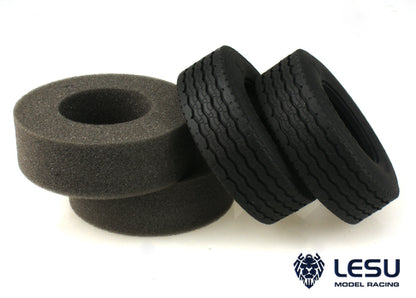 1/14 truck Tamiya tractor simulation striped road tire skin high quality rubber mud truck tire model LESU