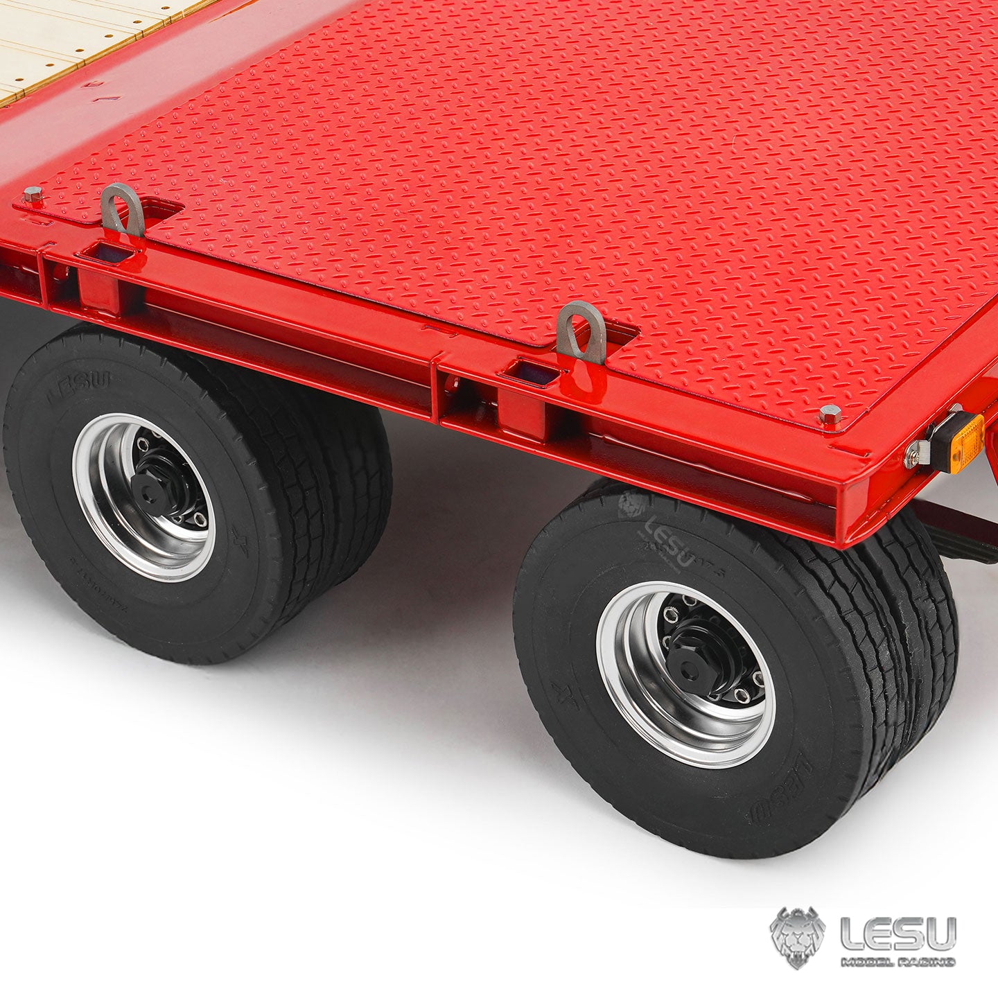 LESU 1/14 Hydraulic Engineering Trailer Small Wheel Trailer LS-A0049 Suitable for Tamiya Dump Truck Heavy Duty Tractor