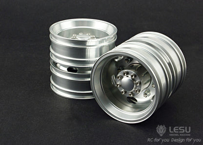 1/14 Truck rear wheel hub W-2010 Tamiya tractor aluminum alloy wheel hub DIY mud truck model accessories LESU