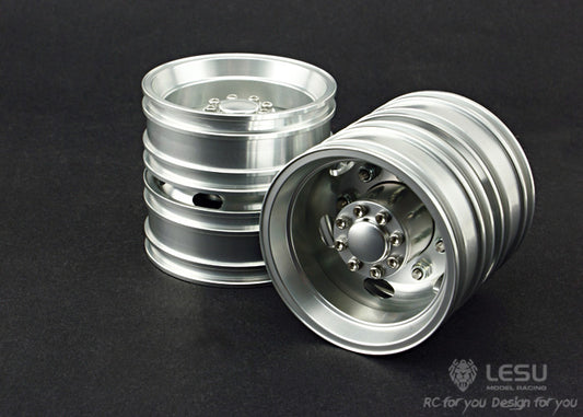 1/14 Truck rear wheel hub W-2010 Tamiya tractor aluminum alloy wheel hub DIY mud truck model accessories LESU