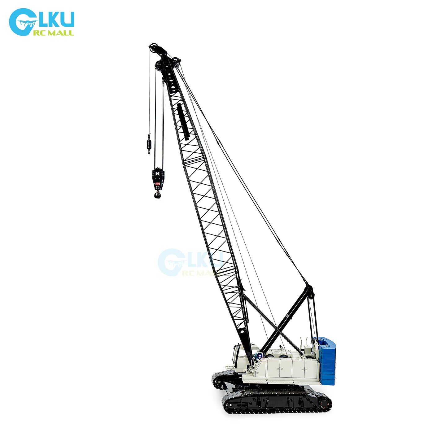 CUT 1/14 C1200 Tracked Truss Hydraulic Crane Simulation Engineering Metal RC Model
