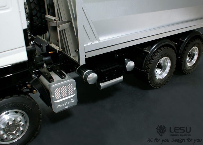 1/14 truck Tamiya tractor G-6061 simulation battery box gas tank DIY mud head modification wiring LESU