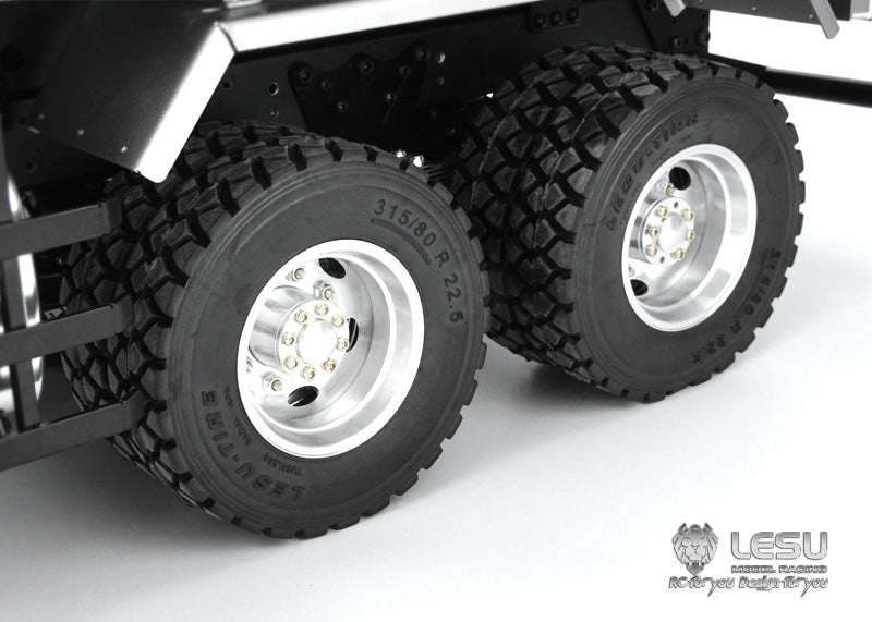 LESU 1/14 Tamiya Hino Truck Metal 6X6 High Torque Hydraulic Dump Truck Model Chinese Style LS-20130014-B
