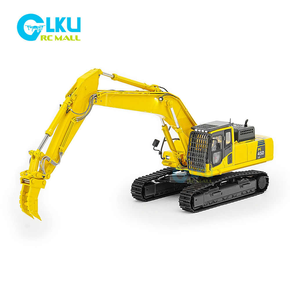 1/50 Desktop Electric Komatsu PC450 Metal Simulation Remote Control Screw Excavator Model
