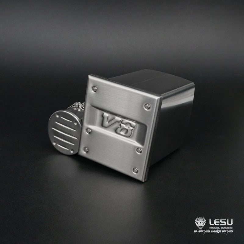 1/14 truck toy simulation exhaust V8 with gas tank model G-6142 Tamiya tractor upgrade accessories LESU
