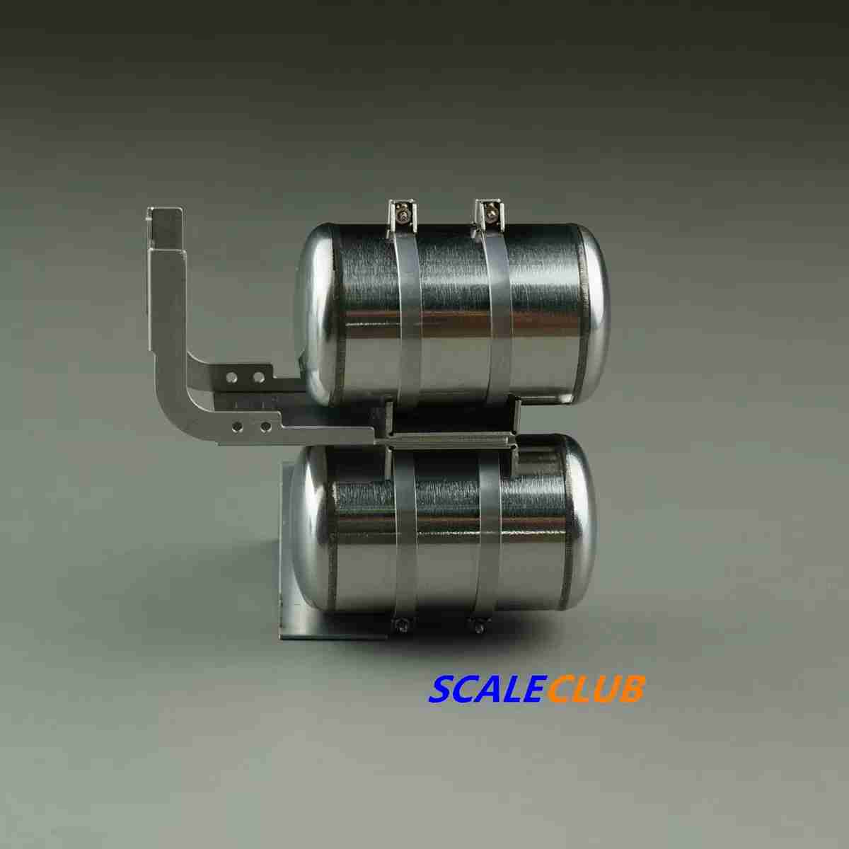 For Tamiya 1/14 tractor truck mud truck double gas tank simulation metal upgrade parts diameter 23mm SCALECLUB QG2-TY-1