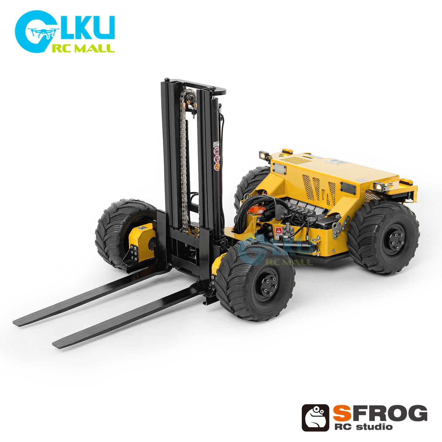 1/14 Scale RC Forklift SFROG-BM214 4WD Hydraulic Remote Control Construction Vehicle with Light & Sound