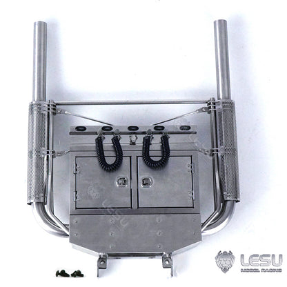 1/14 truck Tamiya tractor equipment rack combined exhaust pipe double chimney with lighting wire rack model modified LESU
