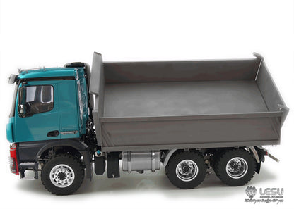 LESU 1/14 Tamiya benz 3348 full drive 6X6 high torque truck model toy hydraulic three-way dump truck