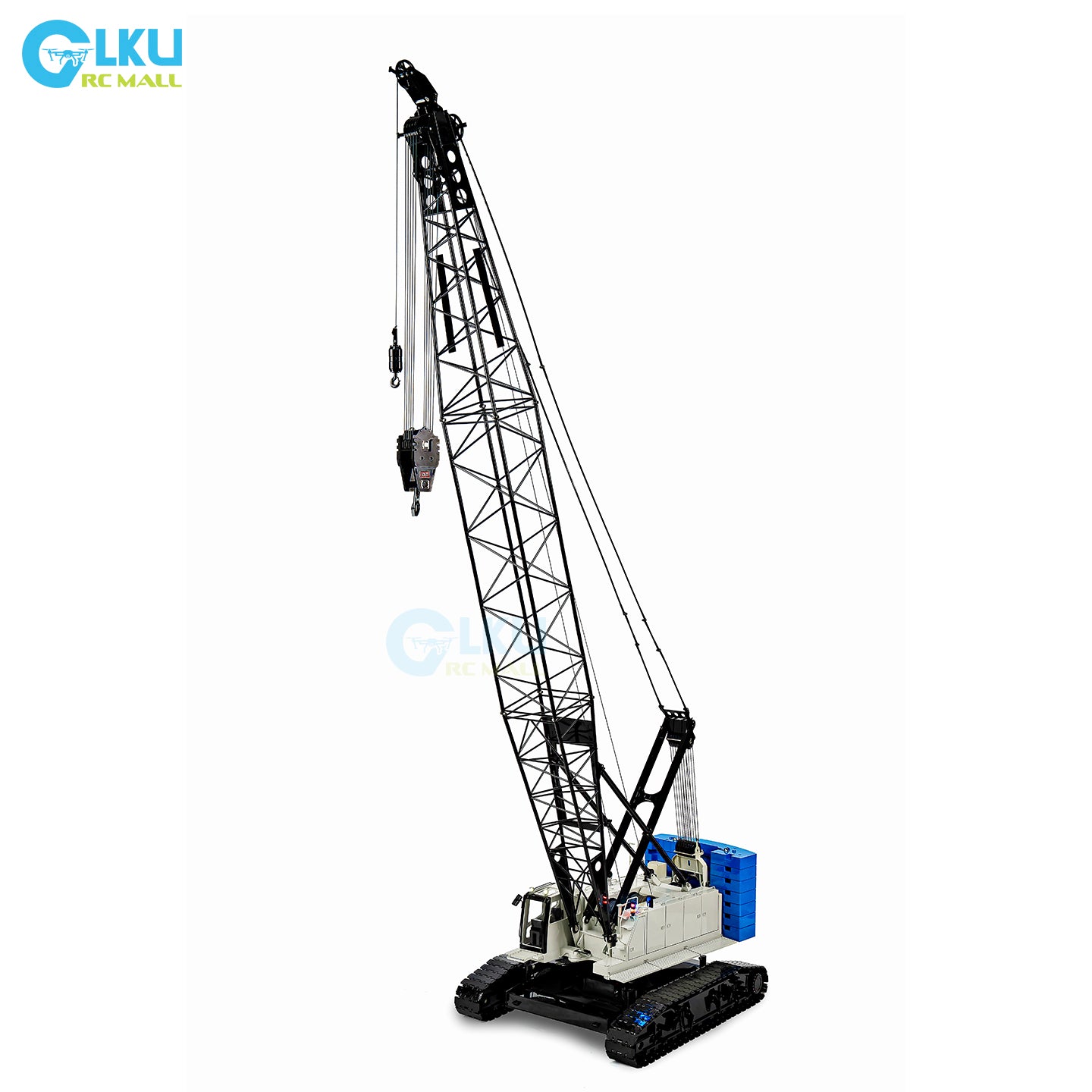 CUT 1/14 C1200 Tracked Truss Hydraulic Crane Simulation Engineering Metal RC Model