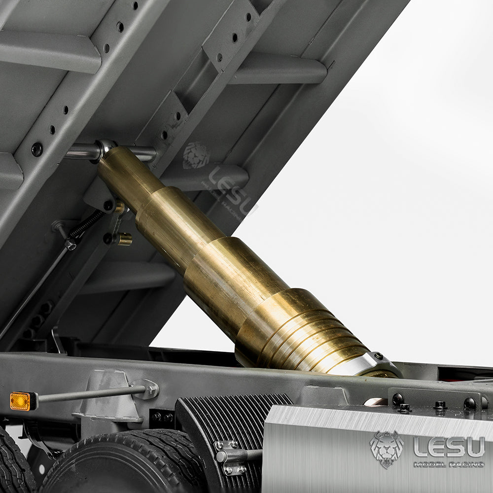 LESU 1/14 dump truck with central hydraulic cylinder lifting CNC bucket LS-A0051-A