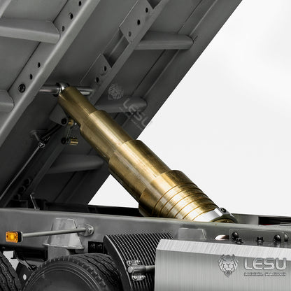 LESU 1/14 dump truck with central hydraulic cylinder lifting CNC bucket LS-A0051-A