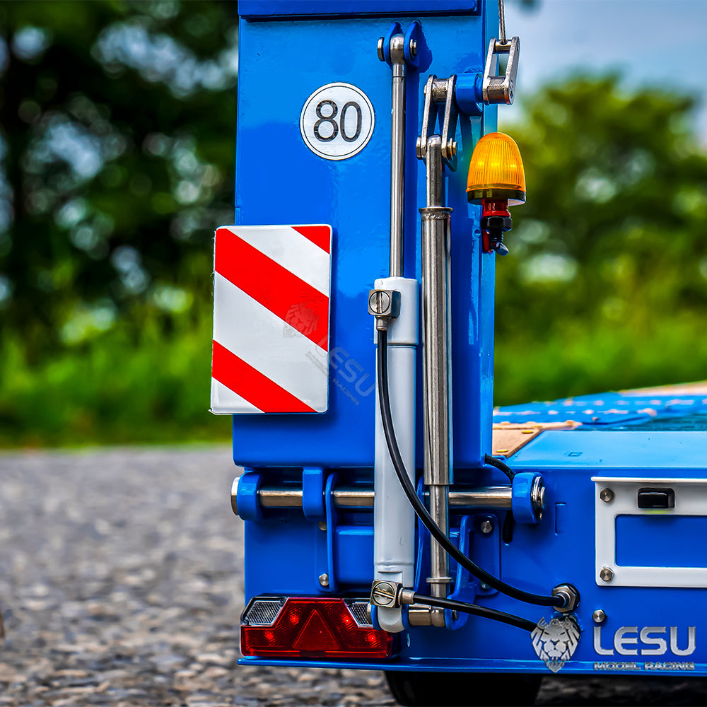 LESU 1/14 Tamiya engineering truck special semi-trailer hydraulic lift tailgate high load equipped with airbag suspension small wheel