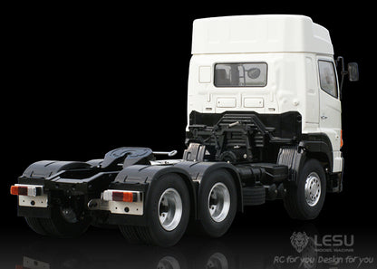 LESU 1/14 Tamiya Hino tractor truck model 6X4 tractor metal chassis modified car