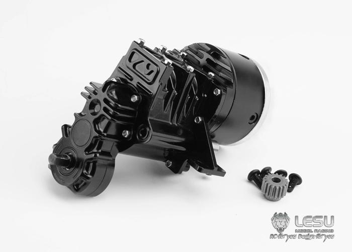 LESU1/14 truck Tamiya tractor gearbox F-5016 high torque second gear gearbox with transfer DIY dump truck