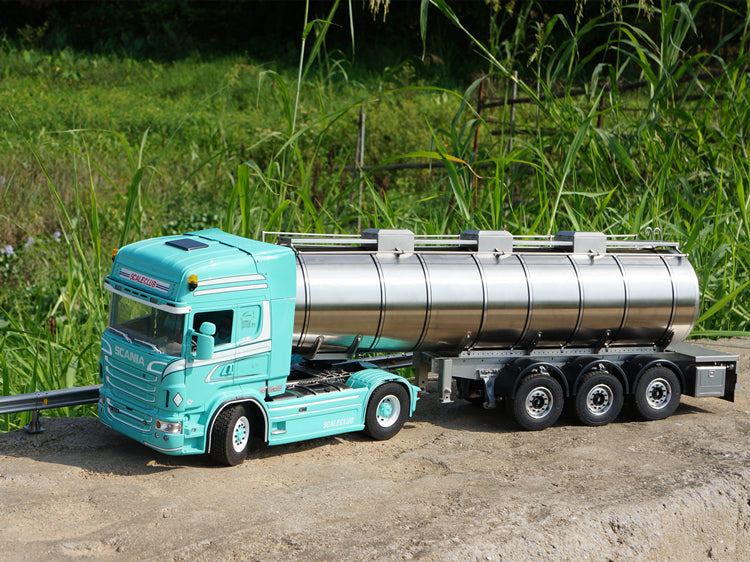 scaleclub 1/14 Tamiya tractor truck full metal tank trailer liquid transport trailer