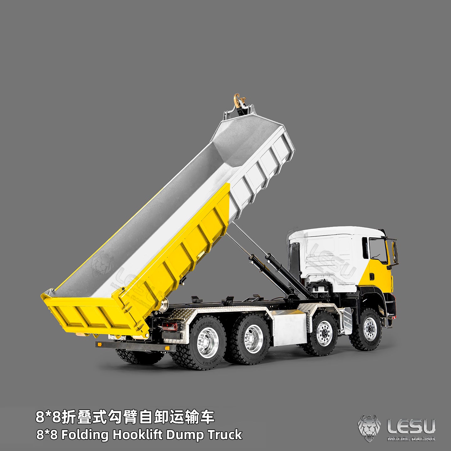 1/14 TGS 8×8 Folding Full‑Dump Roll‑Off Truck, 1‑Pump 5‑Spool Valve V2.0, LESU LS‑Z0098