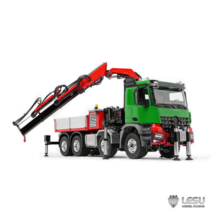 1/14 8×8 loader truck models 3348 and 3363 with truck‑mounted crane, can be fitted with LS‑Z0080 extension jib by LESU.