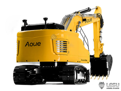 LESU 1/14 Aoue CX245 two-section boom short tail crawler excavator with front shovel 8-way valve