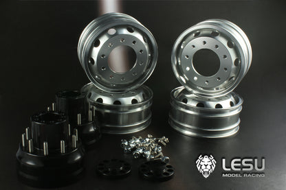 1/14 truck rear wheel hub aluminum alloy W-2012 Tamiya tractor mud head DIY dump truck model accessories LESU