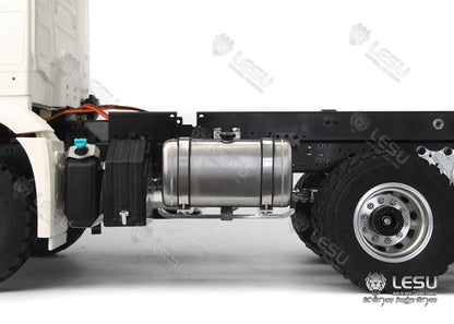 LESU G-6239 1/14 Truck Model 3348 Stainless Steel Flat Simulation Hydraulic Tank Tamiya Truck Universal Upgrade Modification