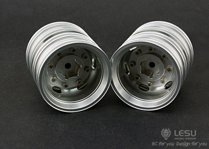 1/14 Truck rear wheel hub W-2010 Tamiya tractor aluminum alloy wheel hub DIY mud truck model accessories LESU