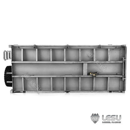 LESU 1/14 Tamiya MAN 8X8 hydraulic dump truck model modified stainless steel one-way bucket