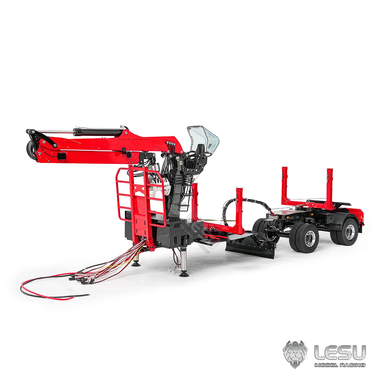 LESU 1/14 Truck-Mounted Log Grabber with Rotating Hydraulic Timber Crane - Simulation Engineering Vehicle LS-Z0073
