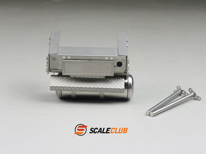 Scaleclub Model Metal Rear Gas Tank Tail Beam WLHQG-TY-1 for 1/14 RC Truck Trailer Truck Dump Truck Model Toy Upgrade DIY Parts