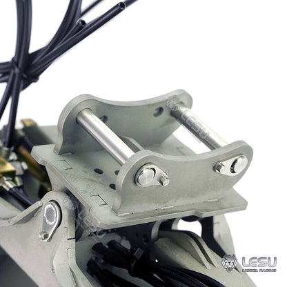 LESU 1/14 simulation hydraulic excavator PC360, wheel excavator, small short tail modified quick-detach metal hydraulic tilt bucket attachment