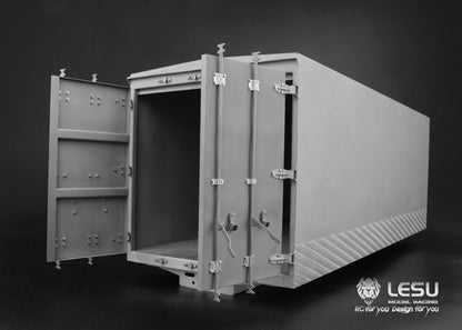 LESU 1/14 Truck Model Long 6X4 Flatbed Truck Modified Stainless Steel Container LS-A0015