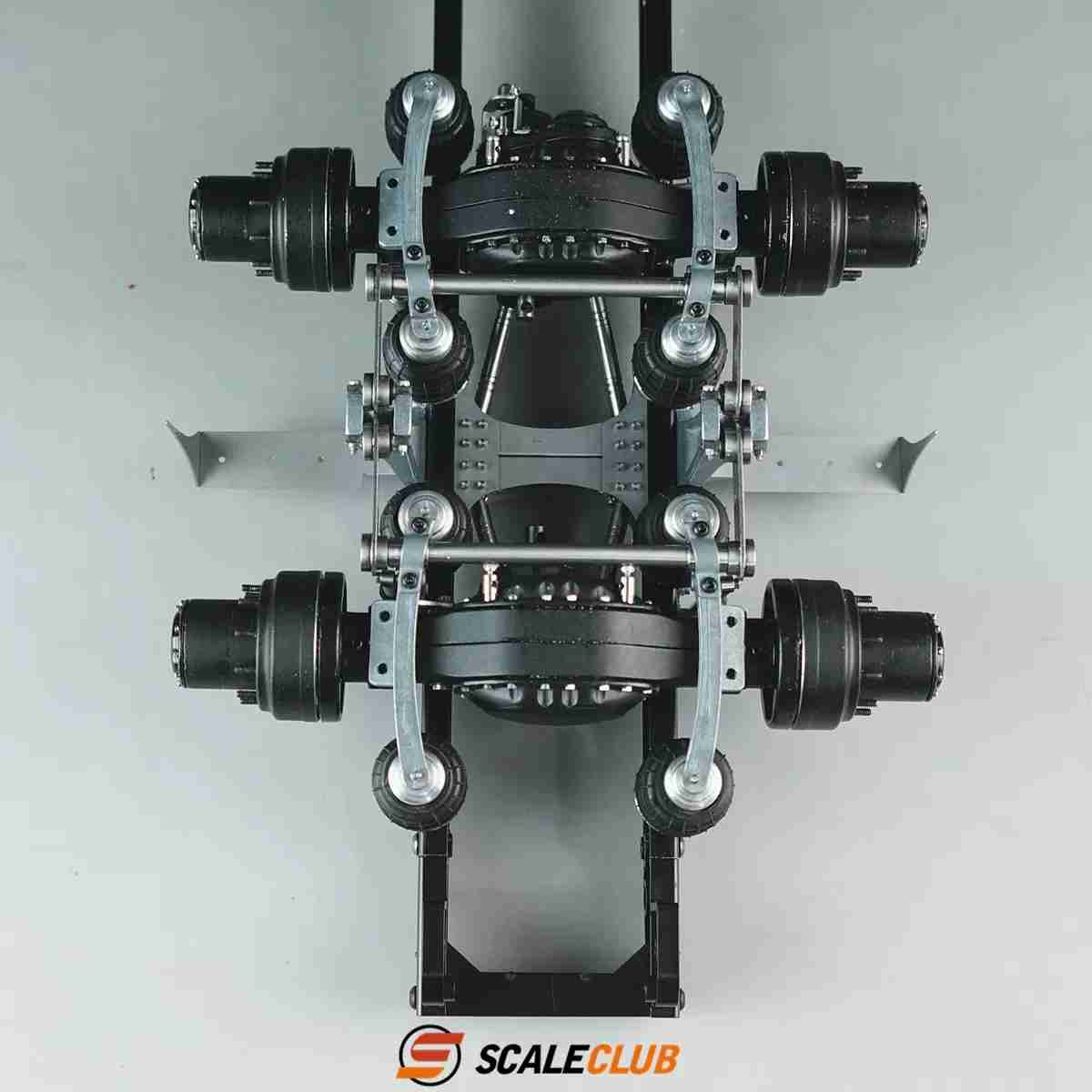 Scaleclub 1/14 Tamiya tractor truck dump truck upgraded single bracket 8 airbag suspension system