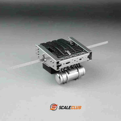 Scaleclub Tamiya 1/14 tractor truck Mercedes-Benz with two axles, battery box, gas tank, tail beam bracket