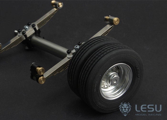 1/14 Truck Engineering Trailer Small Wheel Suspension (Including Axle) Tamiya Tractor Container DIY Modified Model LESU