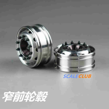 SCALECLUB Tamiya 1:14 tractor mud head universal upgrade metal front wide wheel narrow wheel