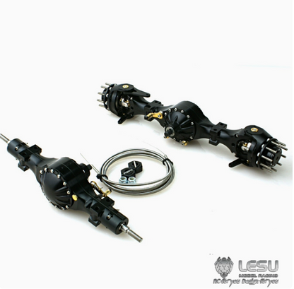 1/14 truck Tamiya tractor axle Q-911 small bridge egg series flange differential lock bridge mud head model LESU