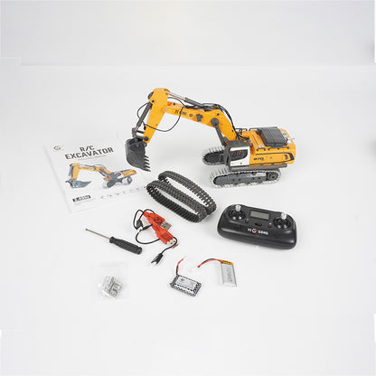 1/50 970 Electric Tracked Toy Model Excavator Engineering Truck RTR Play Version with Light and Sound Set