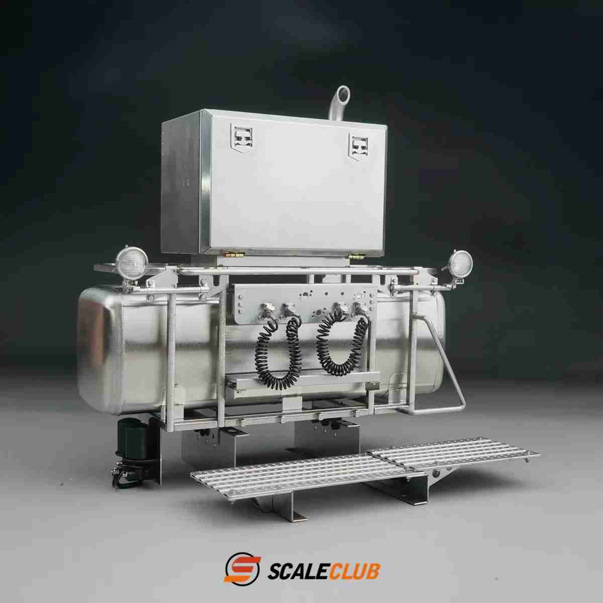 SCALECLUB Tamiya trailer truck heavy trailer equipment rack tool box spare fuel tank MAN Scania benz