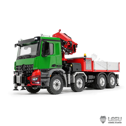 1/14 8×8 loader truck models 3348 and 3363 with truck‑mounted crane, can be fitted with LS‑Z0080 extension jib by LESU.