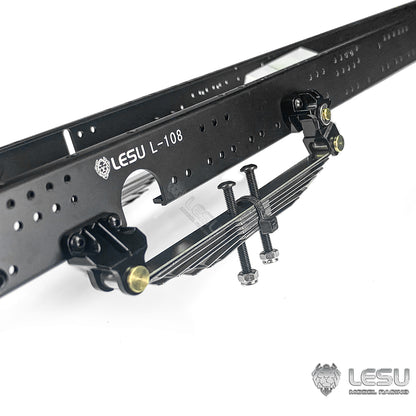 1/14 truck Tamiya tractor X-8011 simulation straight steel plate power bridge front suspension mud head DIY model LESU