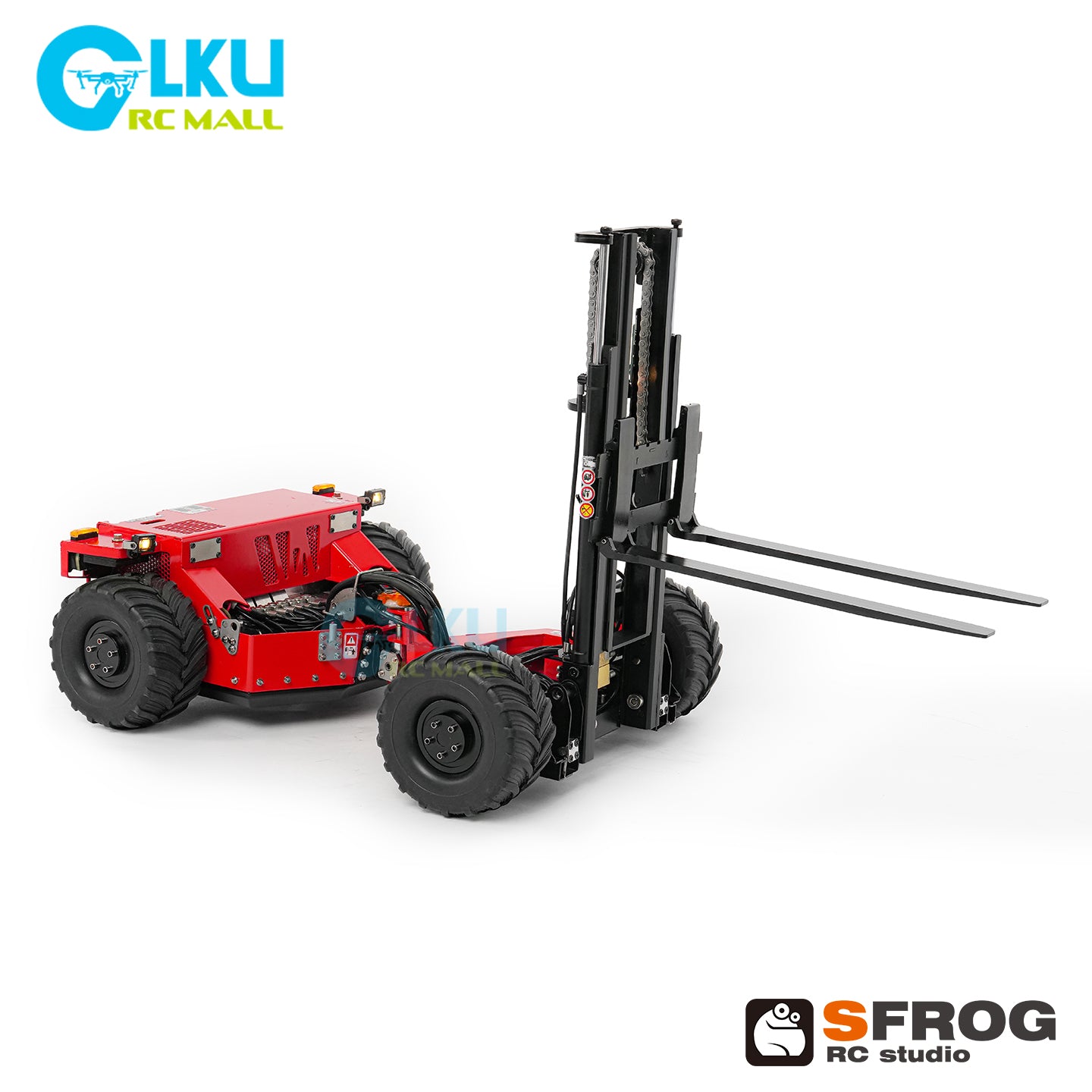 1/14 Scale RC Forklift SFROG-BM214 4WD Hydraulic Remote Control Construction Vehicle with Light & Sound