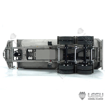 LESU 1/14 Tamiya tractor truck universal hydraulic lift U bucket metal bucket semi-trailer dump truck trailer